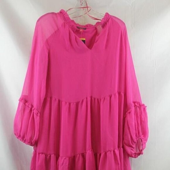 Vince Camuto Dresses & Skirts - NWT Vince Camuto Women's Hot Pink Trapeze Dress Sz M
